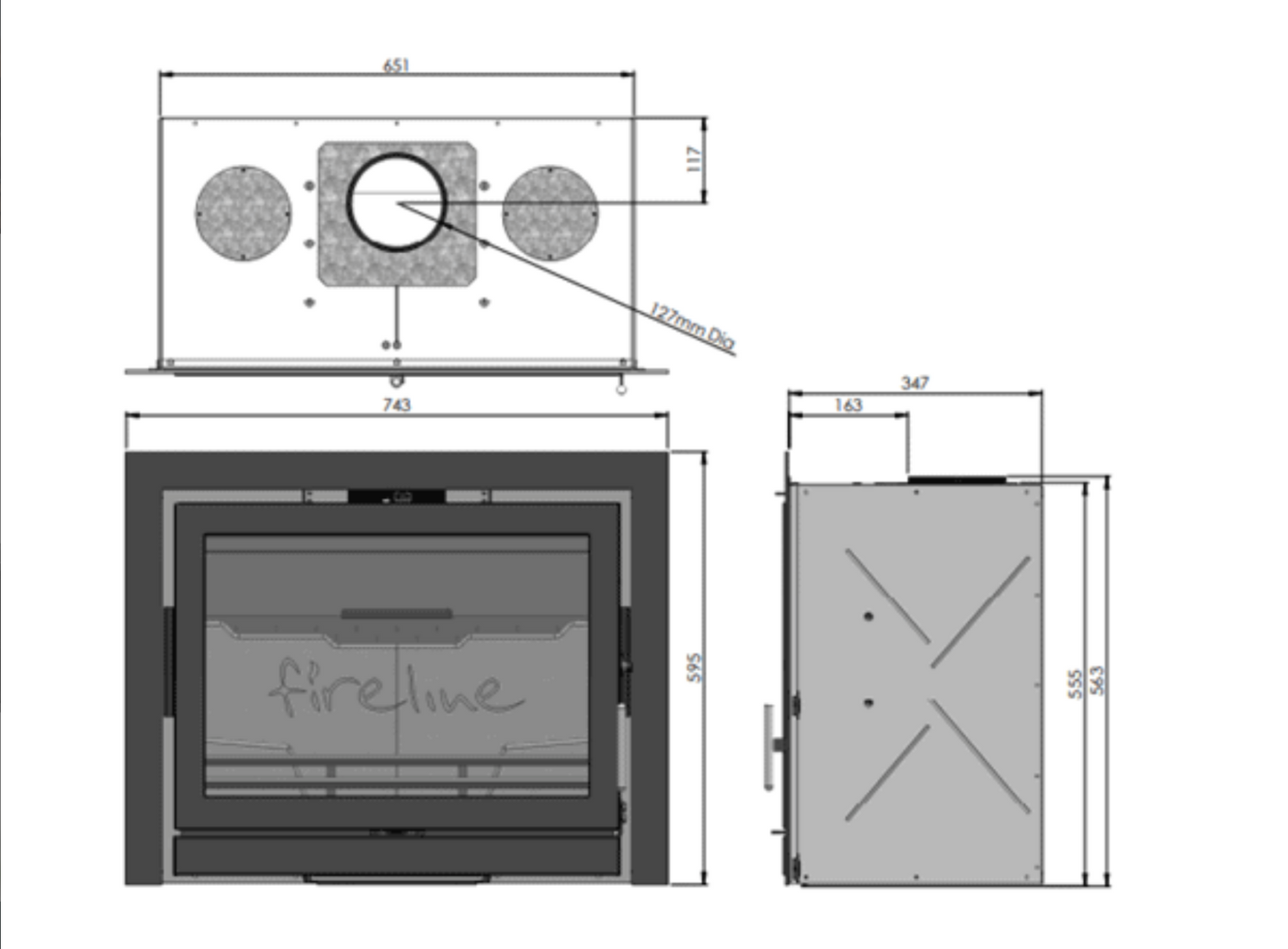 Charlton & Jenrick Fireline FPi8 Inset Stove