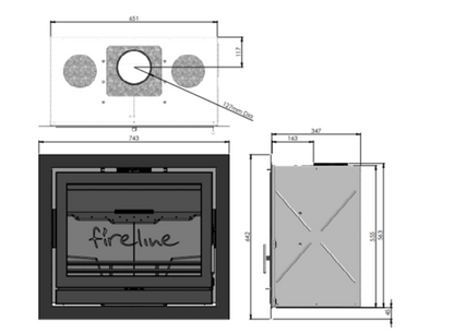 Charlton & Jenrick Fireline FPi8 Inset Stove
