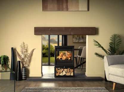 Charlton & Jenrick Woodtec 8KW Double Sided Wood Burning Stove - Inc Fuel Retainer