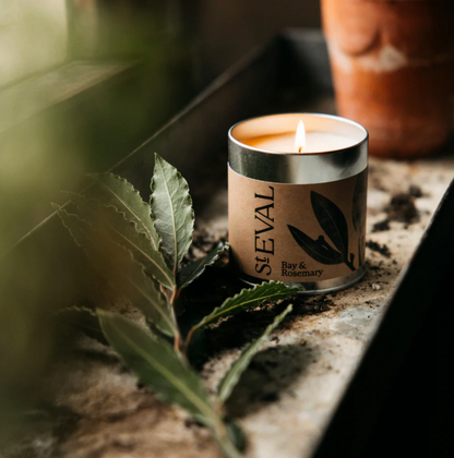 St Eval Bay & Rosemary Scented Tin Candle