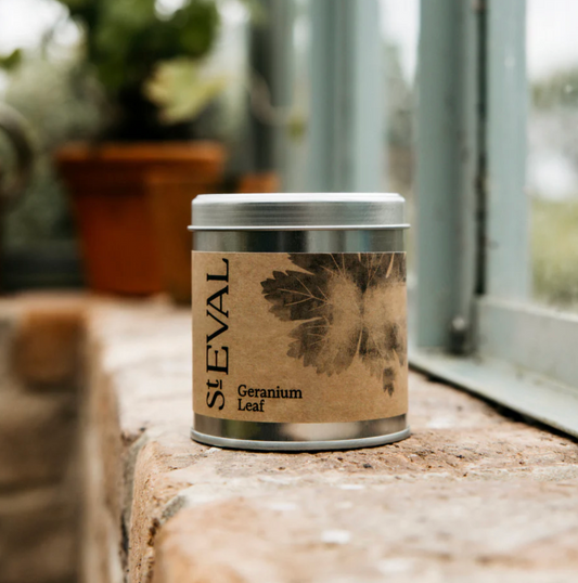 St Eval Geranium Leaf Scented Tin Candle