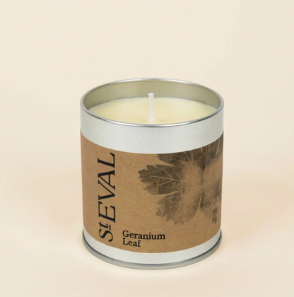 St Eval Geranium Leaf Scented Tin Candle