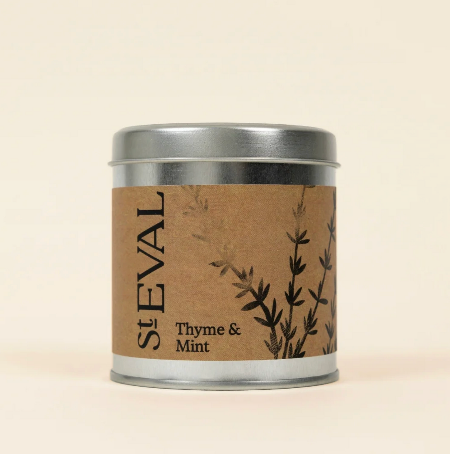St Eval Thyme & Mint Scented Tin Candle