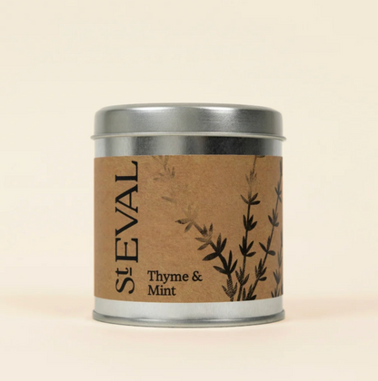 St Eval Thyme & Mint Scented Tin Candle