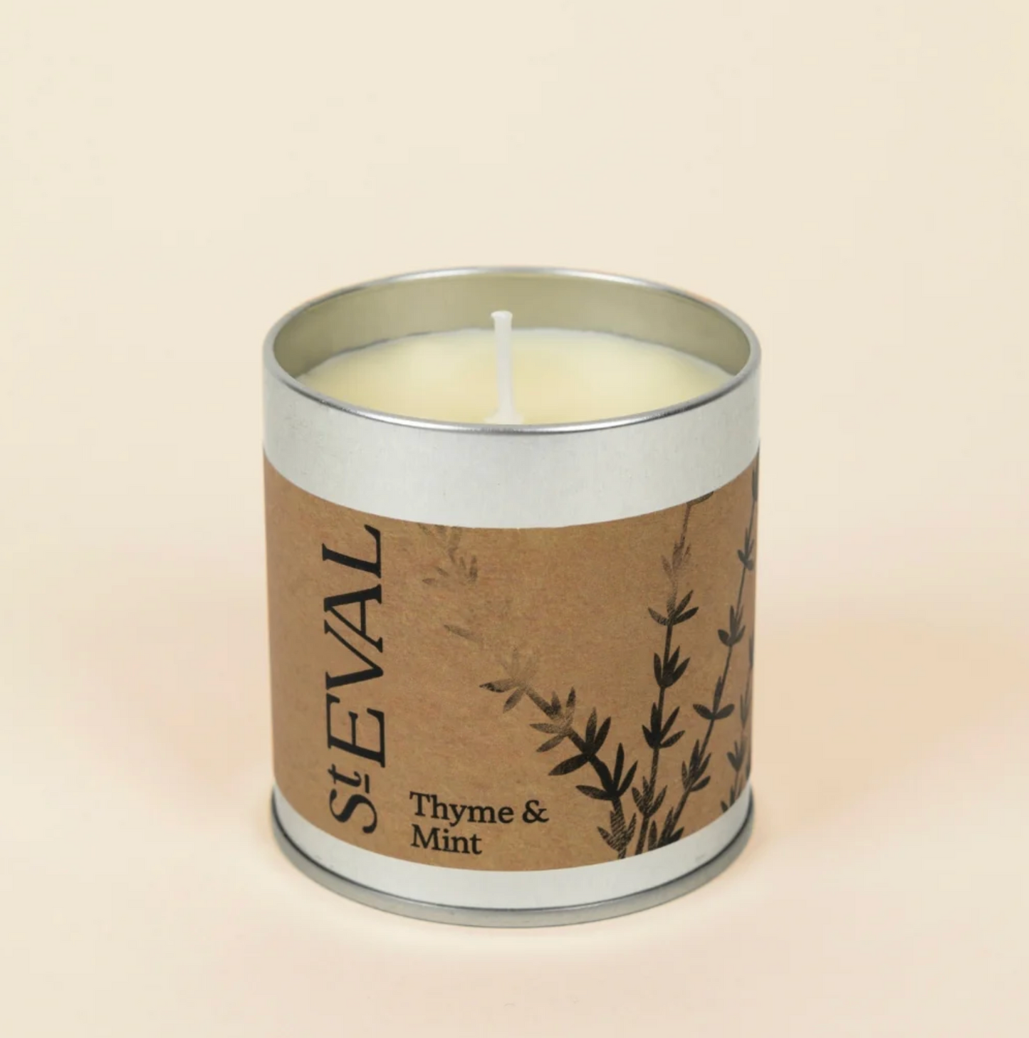 St Eval Thyme & Mint Scented Tin Candle