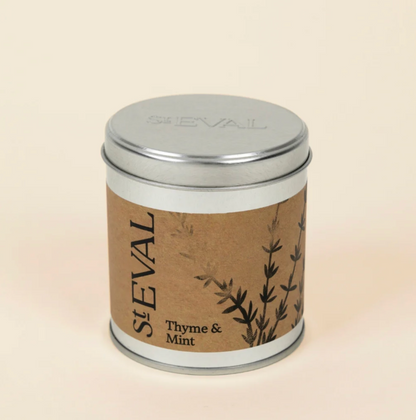 St Eval Thyme & Mint Scented Tin Candle