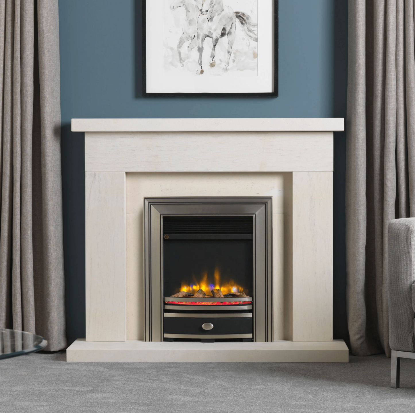 Charlton & Jenrick 4D Ecoflame 16" Hearth Inset Electric Stove