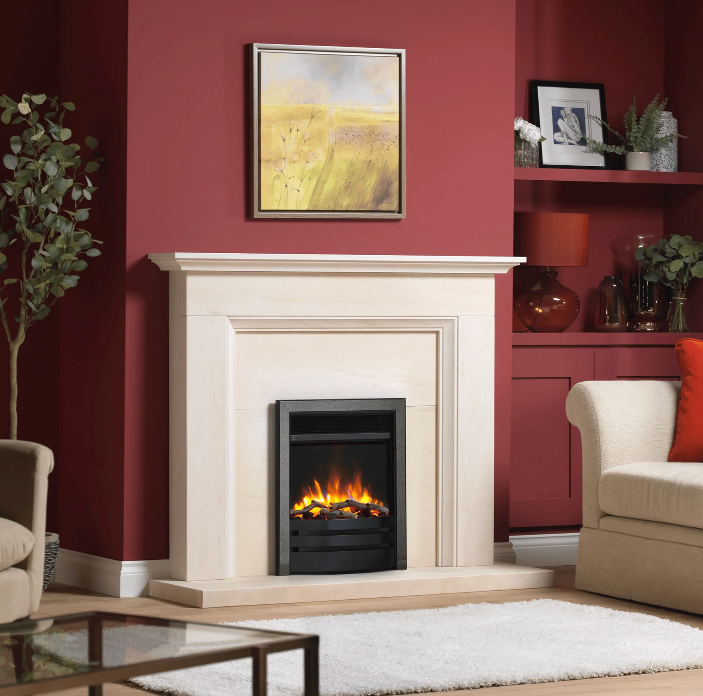 Charlton & Jenrick 4D Ecoflame 16" Hearth Inset Electric Stove