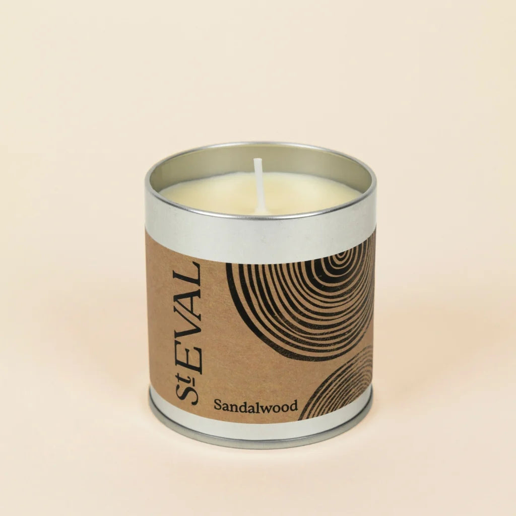 St Eval Sandalwood Scented Tin Candle